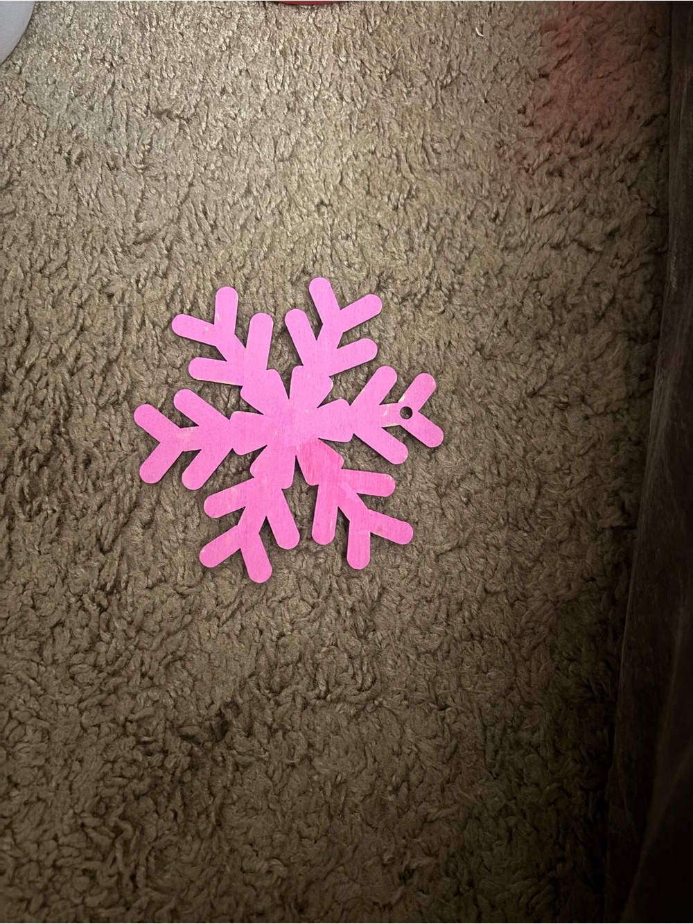 Pink Snowflake Holiday Ornament - Unbranded